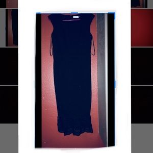 Calvin Klein formal black body con dress